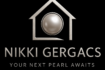 Nikki Gergacs luxury real estate logo featuring a pearl inside a modern house icon