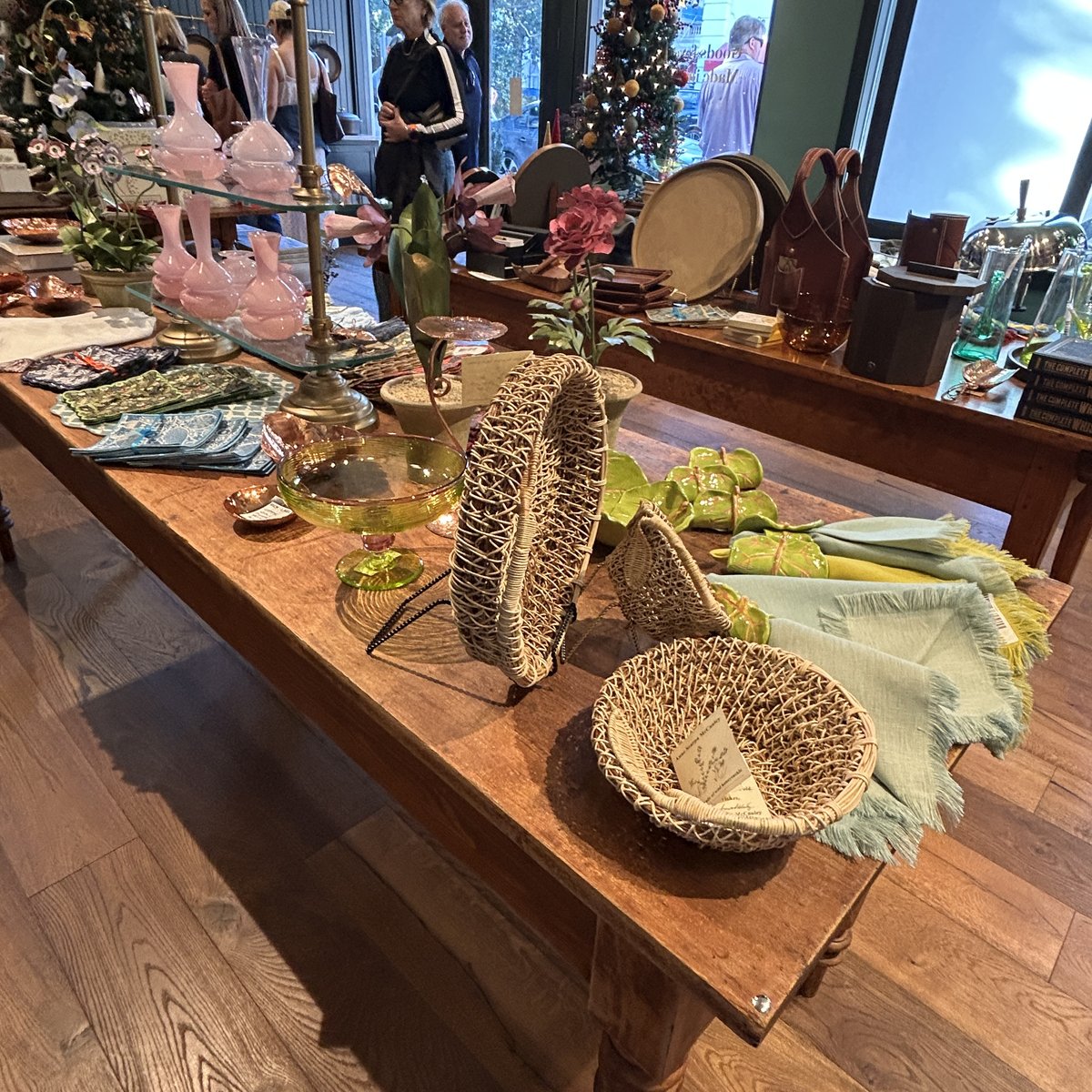 Interior of Southern Crafted, a Southern made home goods shop at 114 Bull Street in Savannah